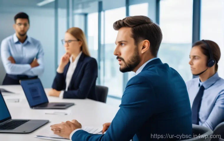 사이버 보안 인식 프로그램에 대한 직원 반응 조사 - **Prompt 1: The Disengaged Cybersecurity Training Session**
    "A wide-shot photograph capturing a ...