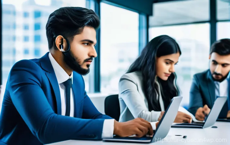 사이버 보안 인식 교육에서의 교육 기법 비교 - **Prompt 1: Gamified Cybersecurity Training in a Modern Office**
    A vibrant, dynamic scene of a d...