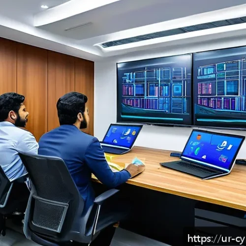 Home 31 사이버 보안 인식 교육의 효과를 극대화하는 방법 - A vibrant office training room in Karachi with a diverse team of Pakistani professionals engaged in ...