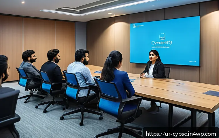 사이버 보안 인식 교육에서의 다양한 접근 방식 - A diverse group of professional Pakistani office employees engaged in an interactive cybersecurity t...